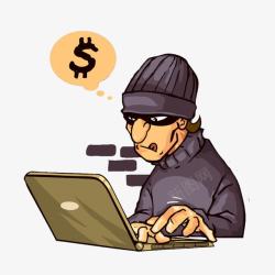 网络钓鱼攻击黑客盗窃钱财高清图片