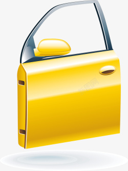 轿车构造黄色车门矢量图高清图片