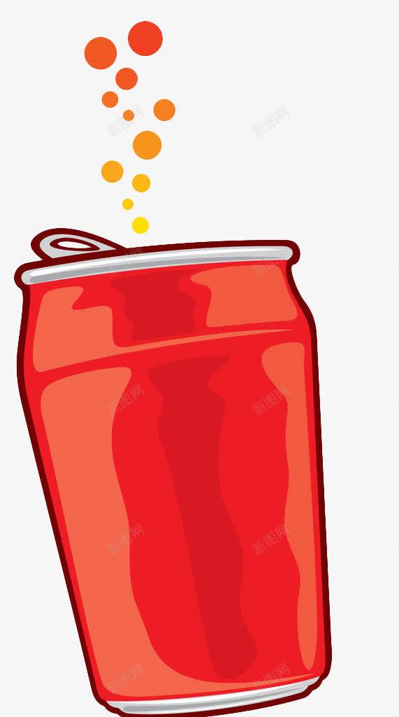 手绘红色罐装可乐png免抠素材_88icon https://88icon.com 可乐 手绘 杯装可乐 碳酸饮料 红色 铝罐 饮料