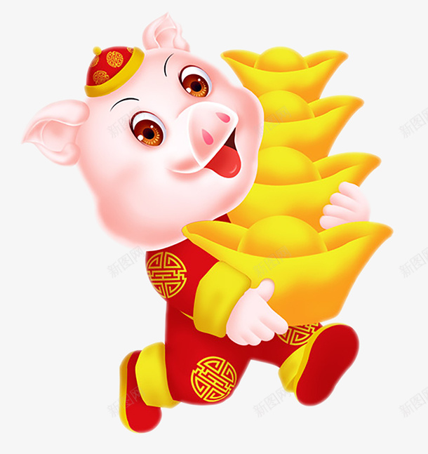 抱着金元宝的新年福猪卡通图png免抠素材_88icon https://88icon.com 免抠图 卡通 小猪 抱着金元宝的新年福猪 新年 新年猪 猪 福猪