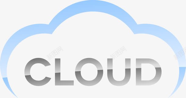 云存储创意蓝色logo精美图标图标