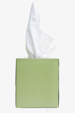 绿色纸质包装抽纸巾侧面素材