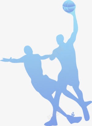 蓝色篮球赛剪影奥运会png免抠素材_88icon https://88icon.com 剪影 奥运会 篮球赛 蓝色