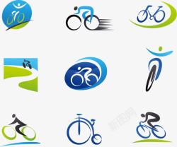 自行车创意骑车运动logo图标高清图片