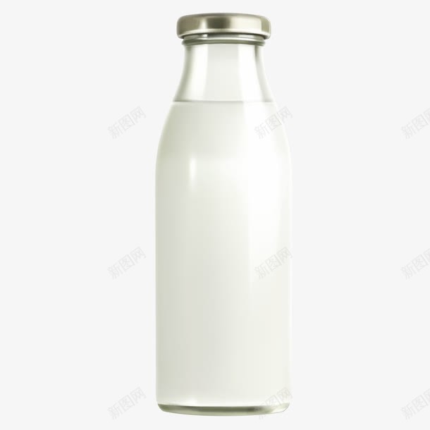 逼真的瓶装牛奶矢量图eps免抠素材_88icon https://88icon.com 牛奶 玻璃瓶 瓶装 酸奶 饮料 矢量图