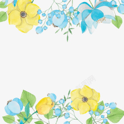 素雅水彩花卉装饰背景矢量图素材