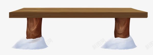 卡通木头长板凳png免抠素材_88icon https://88icon.com 公园长椅 凳子 卡通手绘 长板凳