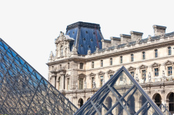法国古典主义建筑巴黎卢浮宫素材