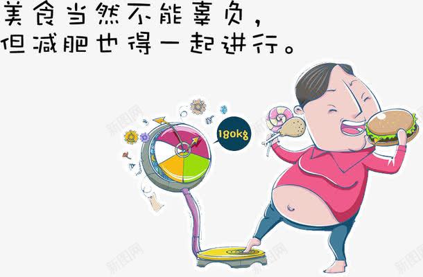 减肥png免抠素材_88icon https://88icon.com 人物 人物插画 卡通人物 吃吃吃 女孩 插画 肥胖