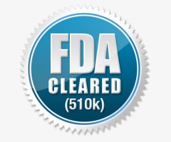 创意认证标志创意蓝色简洁企业FDA认证标志高清图片