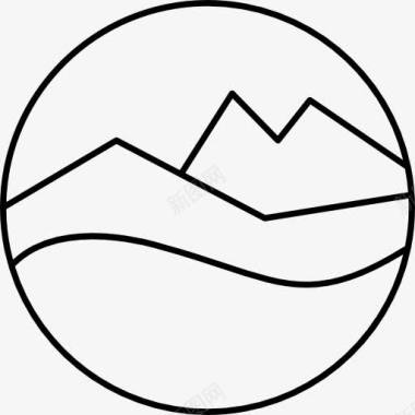 山水画模山水画在画布图标图标
