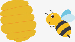 卡通蜜蜂窝可爱的小蜜蜂高清图片
