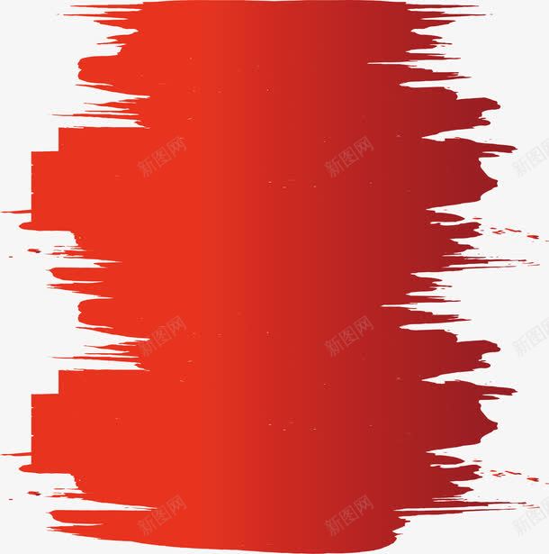 红色粉刷效果笔刷png免抠素材_88icon https://88icon.com 毛笔笔刷 矢量png 笔刷 粉刷效果 红色笔刷