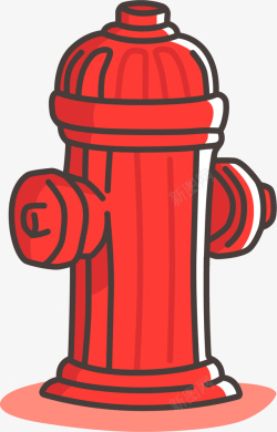 红色的消防栓矢量图素材