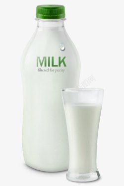 牛奶瓶子牛奶高清图片