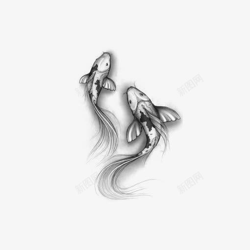 中国风水墨鱼png免抠素材_88icon https://88icon.com 中国话 小鱼 水墨画 水墨金鱼 水墨鱼