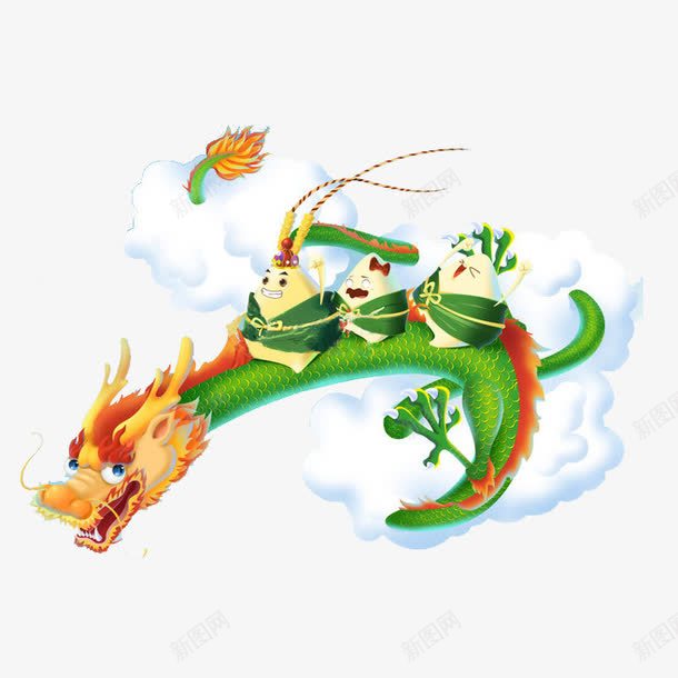 飞龙上的粽子png免抠素材_88icon https://88icon.com 卡通 白云 端午节 粽子 粽子插图 绿叶粽子 腾云驾雾 飞龙 飞龙在天 龙王