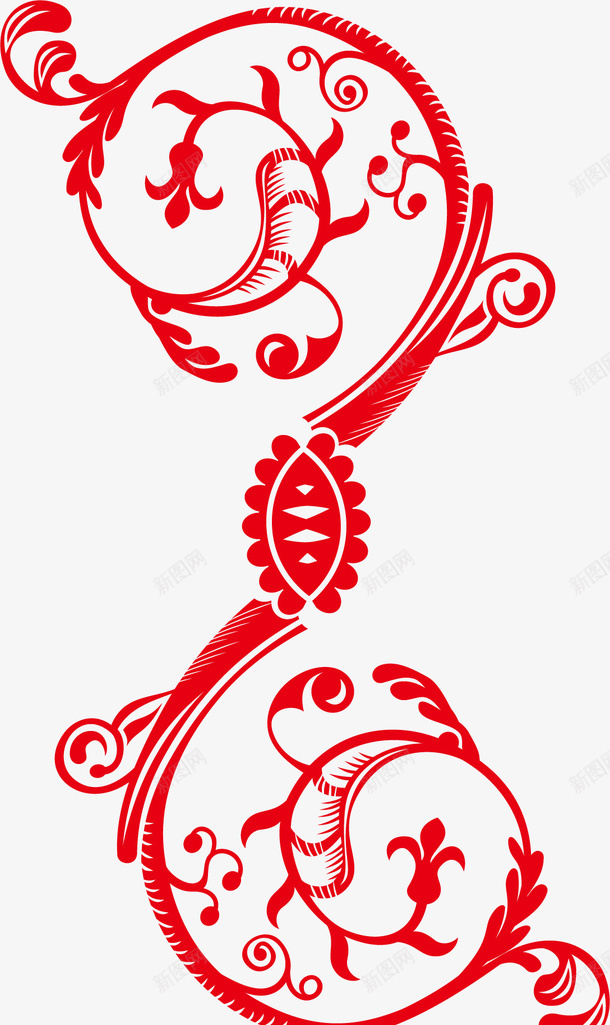 花纹红色装饰边条矢量图ai免抠素材_88icon https://88icon.com 叶子 枝叶 桔红色边条 红色装饰边条 红色边条 装饰边条 装饰边框 矢量图