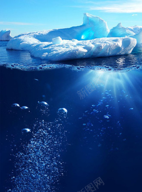 冰水下的世界背景背景