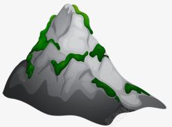 手绘石头山素材