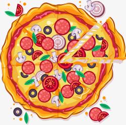 意式香肠披萨美味芝心披萨高清图片