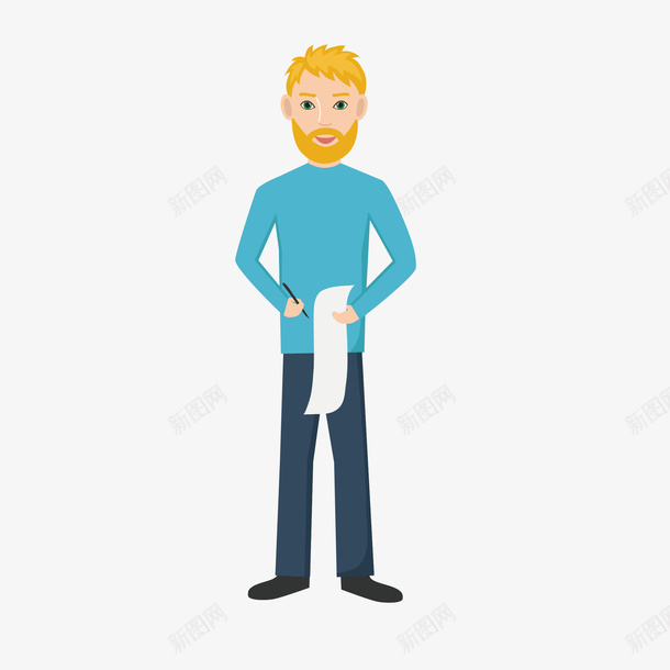 卡通外国人职业人物png免抠素材_88icon https://88icon.com 卡通人物 卡通外国人 卡通小人 工作 扁平化 职业人物 记事