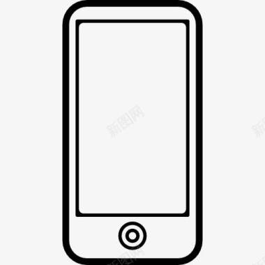 抽象图展示手机的大屏幕只是一个按钮在前面图标图标