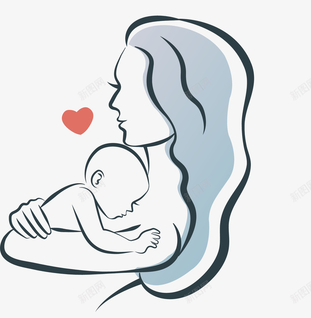 哺乳女生长发亲昵矢量图ai免抠素材_88icon https://88icon.com 亲子 亲子时间 伟大 哺乳姿势 妈妈 母爱 爱心 环抱 矢量图 结晶 长发