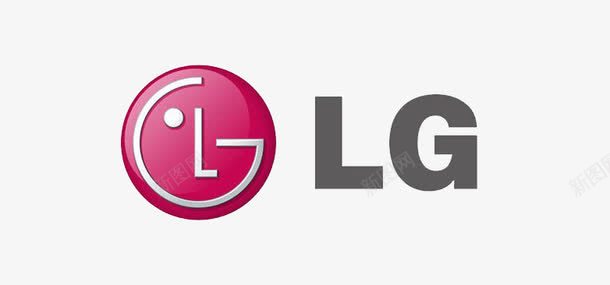 品牌logo粉色圆形创意LG品牌logo图标图标
