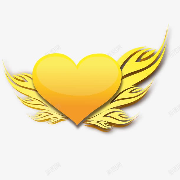 带翅膀的心形png免抠素材_88icon https://88icon.com 图案 天使翅膀 张开翅膀翅膀图片 浪漫 爱心翅膀 翅膀 翱翔 飞翔 飞翔的翅膀 高空飞翔 黄色 黄色心形图案