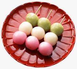 日本小吃一串串日本糯米团子高清图片