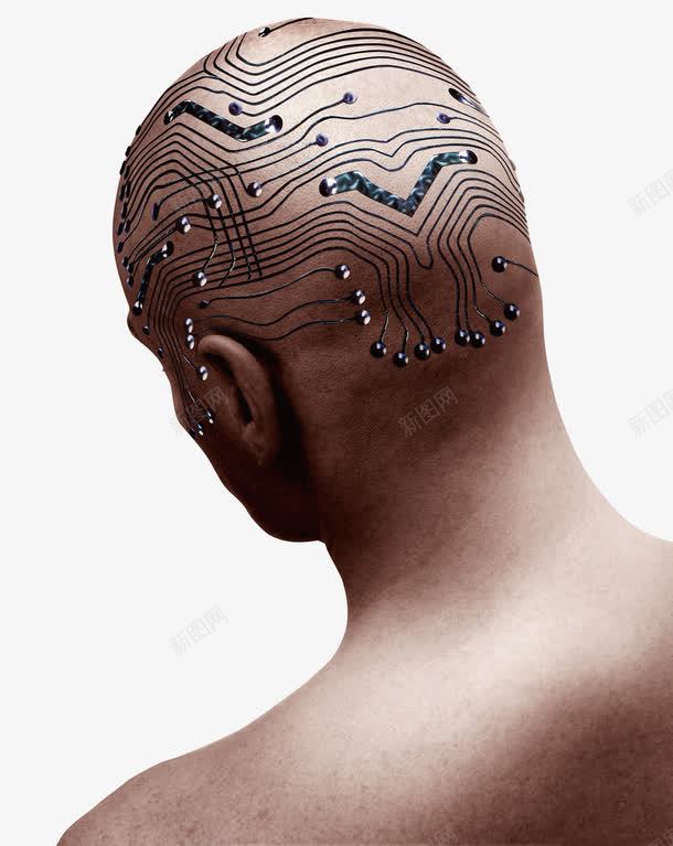 人工智能png免抠素材_88icon https://88icon.com 人工智能 科技 脑袋 集成电路板