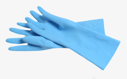 蓝色防污染层叠的手套实物素材