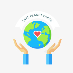 爱护地球日创意世界地球日环境保护宣传图标高清图片