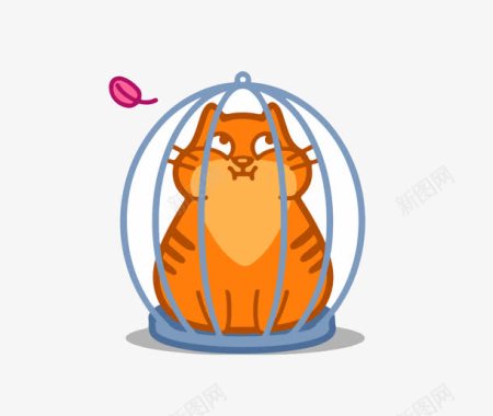 猫壁纸在笼子里的小猫图标图标