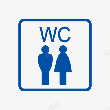 男女卫生间指示牌矢量图图标图标