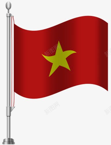 越南国旗png免抠素材_88icon https://88icon.com 国旗 旗帜 星星 红色 越南