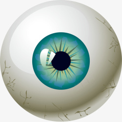 眼球血管卡通立体眼球灰色眼仁元素矢量图高清图片