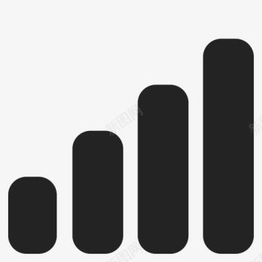 信号功率天线连接移动信号信号功率简单文图标图标