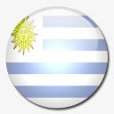 乌拉圭国旗国圆形世界旗素材