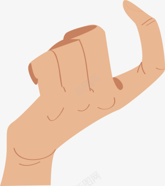 握手欢迎手势卡通食指勾引动作图标图标