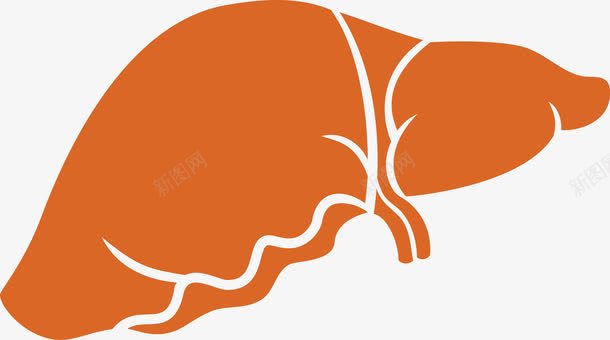 卡通肝脏器官图标图标