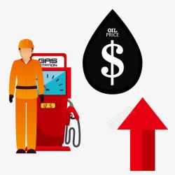 加油站标志设计加油站元素与油滴标志高清图片