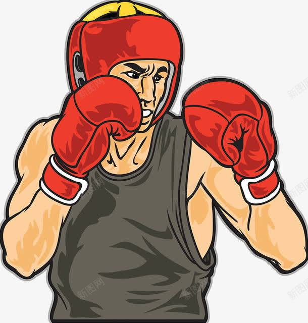 拳击比赛插画png免抠素材_88icon https://88icon.com 保护头盔 拳击手套 拳击比赛 泰拳