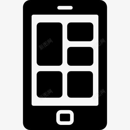 手机菜单图标png免抠素材_88icon https://88icon.com 手机 技术 智能手机 正方形 电话 移动电话 选择