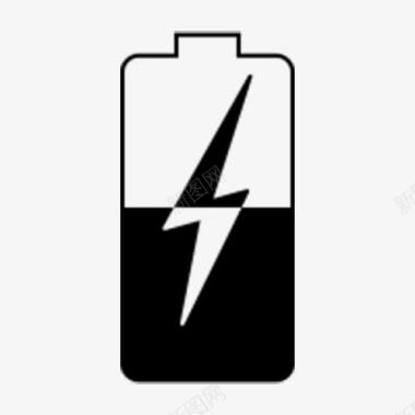 闪电电池充电图标图标