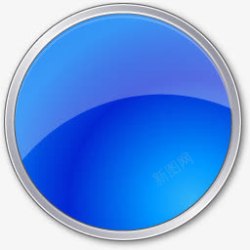 水晶按钮图标蓝色水晶风格按钮图标高清图片