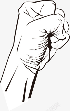 握拳男生手绘简笔画手掌拳头图标图标