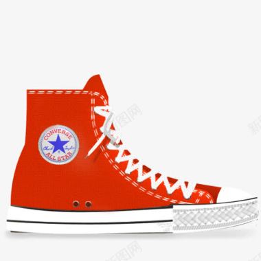 帆布鞋匡威红色的鞋Converseicons图标图标