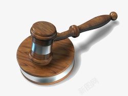法庭木质法槌和底座实物图高清图片